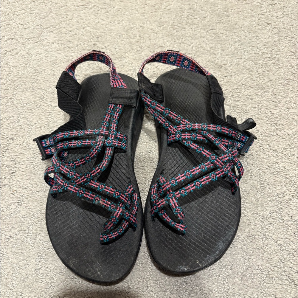 Chaco Women's Black Sandals with Multicolor Straps